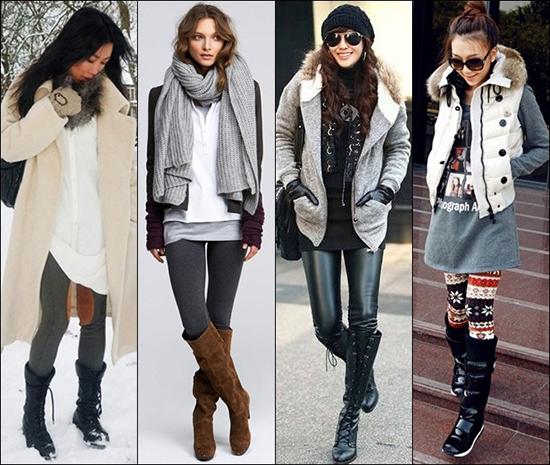 Красивые модели женских зимних леггинсов, как выбрать и с чем носить